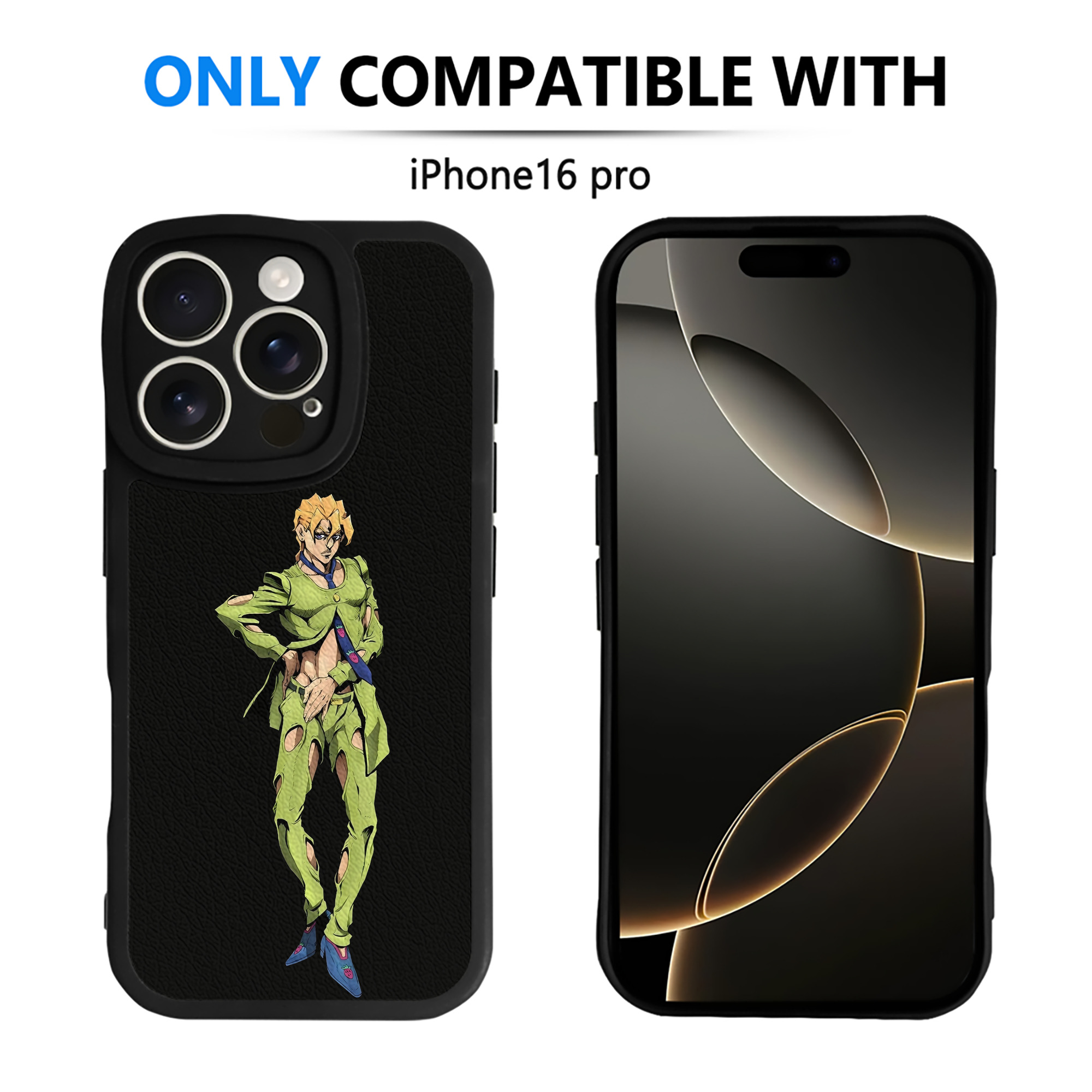 （画像用） ジョジョの奇妙な冒険 パンナコッタ?フー JoJo's Bizarre Adventure Pannacotta Fugo 【iPhone 16シリーズ対応】シリコンスマホケース（レザー調） 材質：シリコン